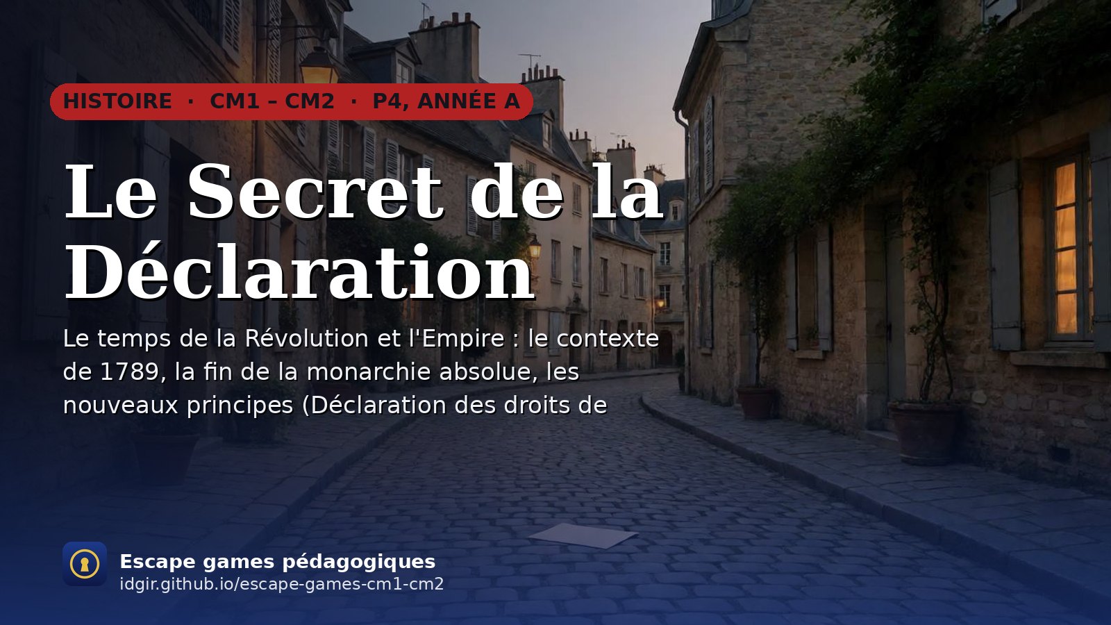 Affiche : Le Secret de la Déclaration