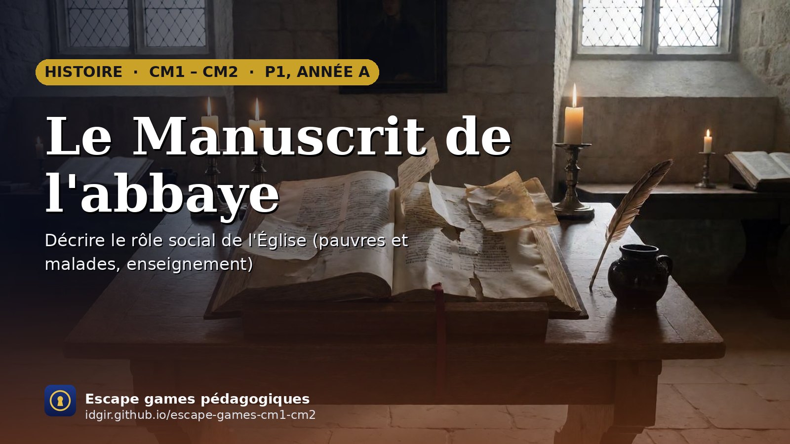 Affiche : Le Manuscrit de l'abbaye