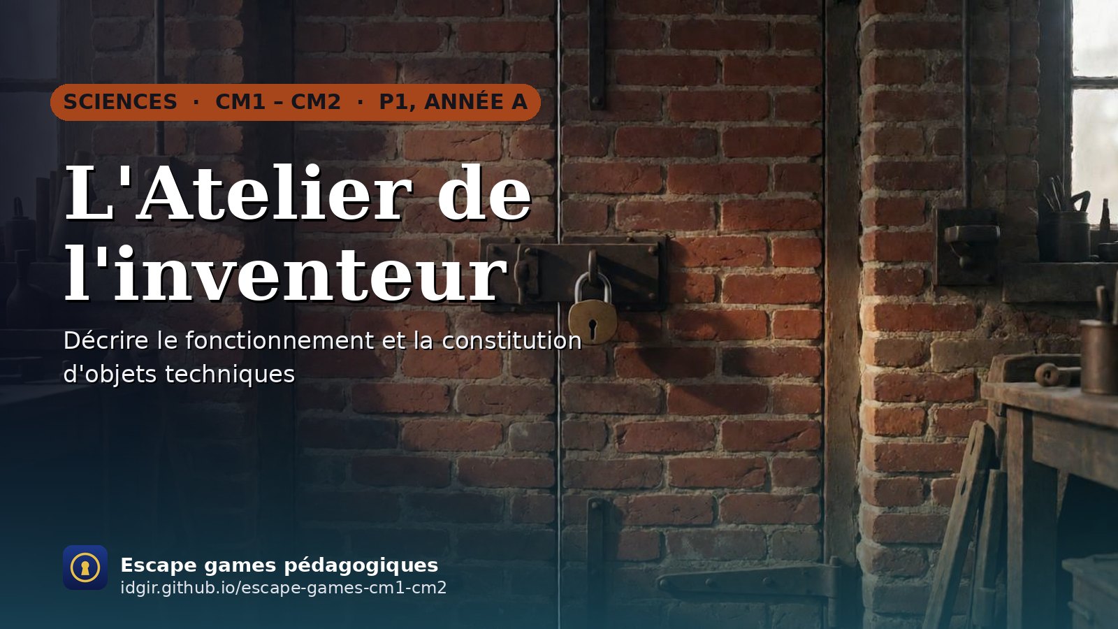 Affiche : L'Atelier de l'inventeur